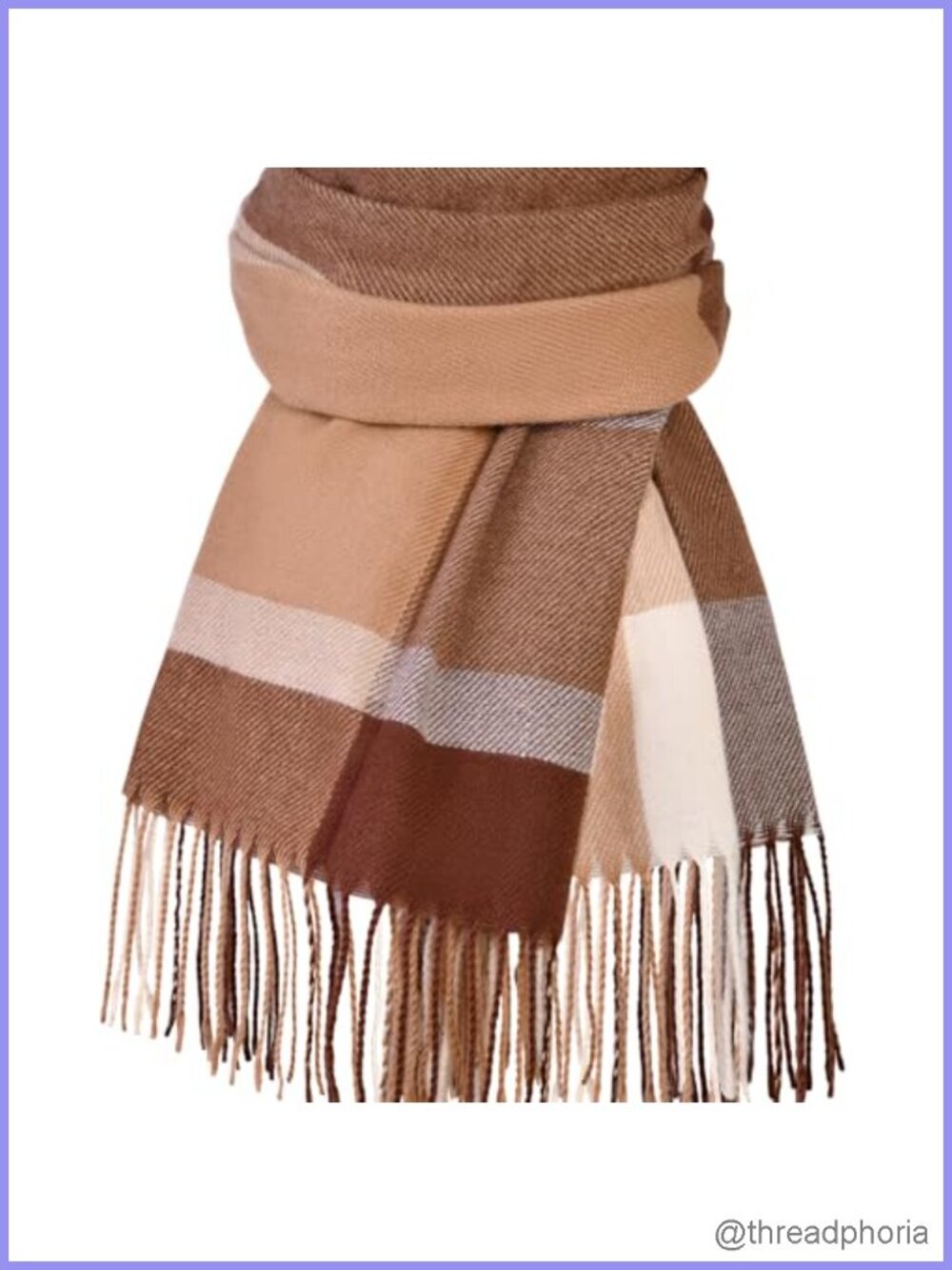 Scottish Checked Scarf Cashmere Feel Long Oversized Fashion Scarfs